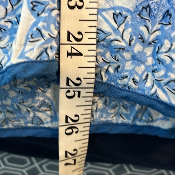 ⭐️Love Kyla,Tyra Tunic Top, fringe boho | size medium, Beautiful Blue, EUC - Picture 10 of 10